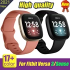 Силиконовый ремешок для fitbit versa 3, сменный Браслет для Fitbit Sense, водонепроницаемые аксессуары для спортивных часов