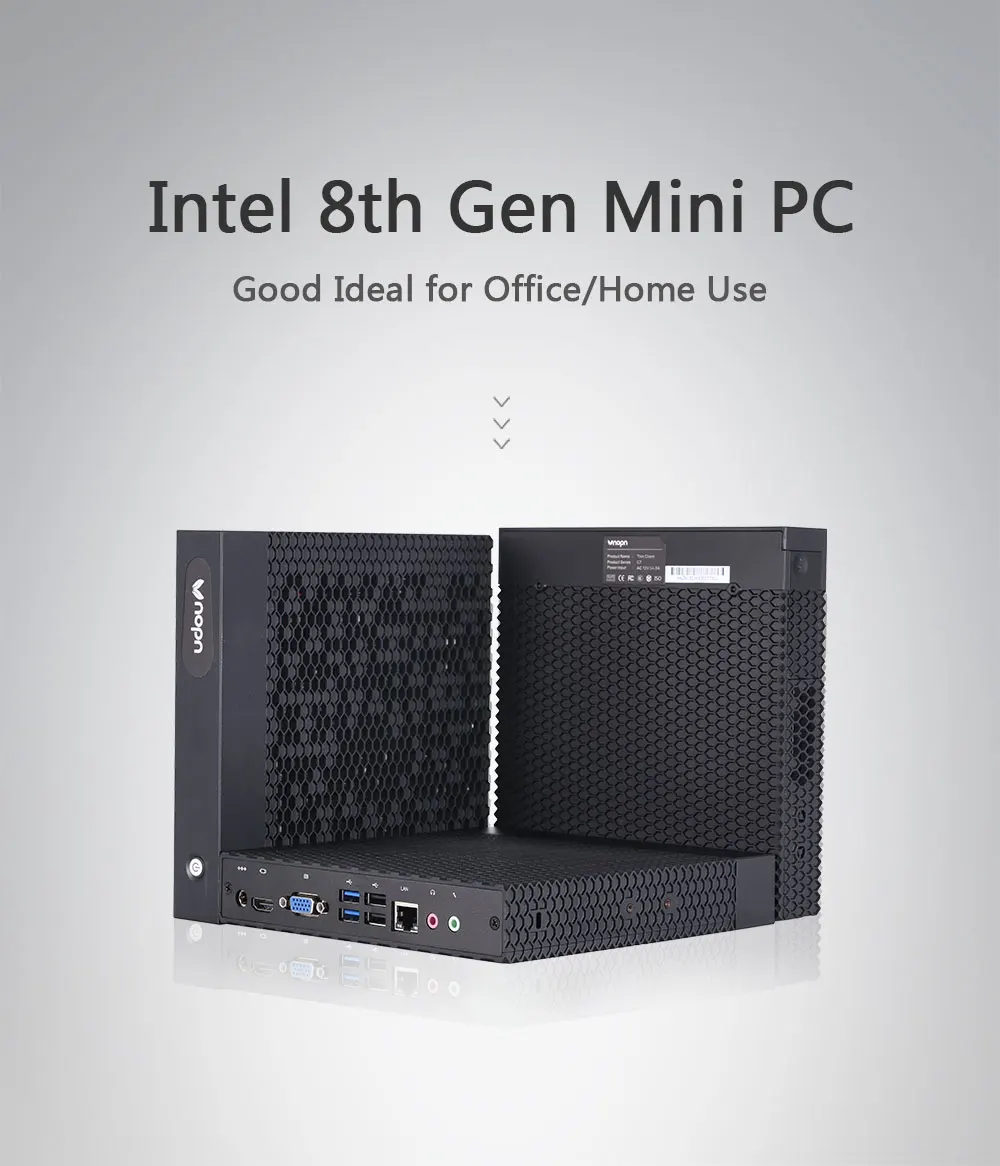 K558-C7 Intel Core i5 8250U четырехъядерный мини-ПК с вентилятором DDR4 настольный компьютер 4K HDMI VGA 6* USB WiFi i3 5005U офисные и домашние неттопы