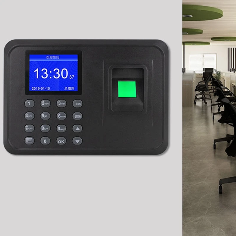 Biometric Attendance System Fingerprint Reader Time Clock Employee Control Machine Access Commuting Punch Card E |