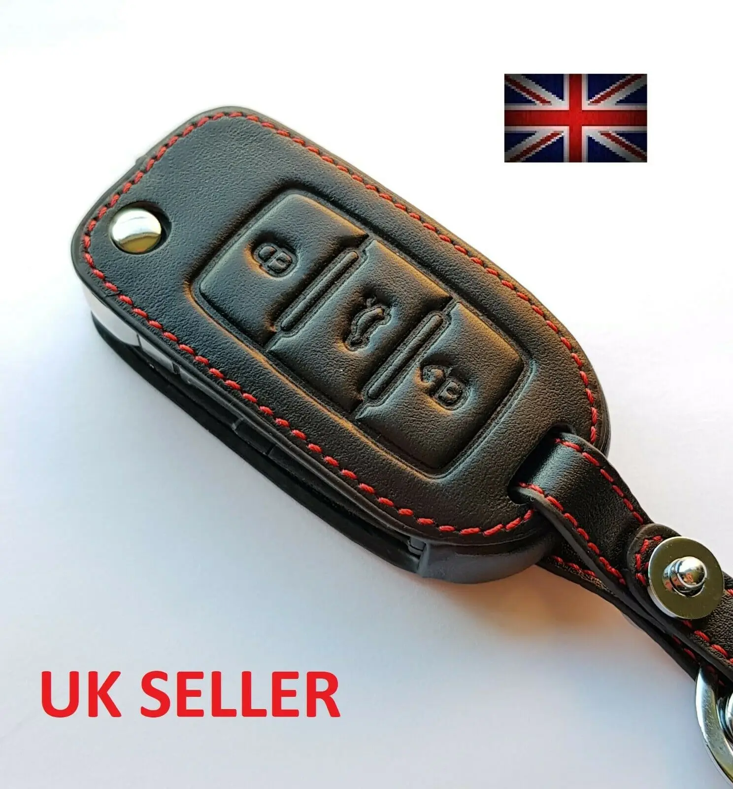 

for VW VOLKSWAGEN SEAT SKODA 3 BUTTON REMOTE LEATHER CASE KEY FOB COVER
