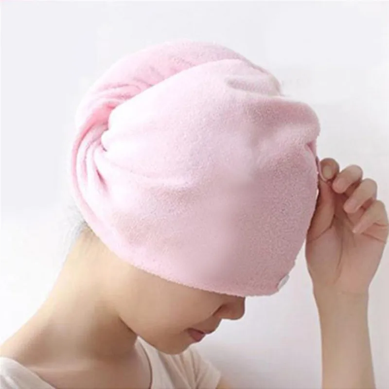 1pc Magically Dry Hair Cap Microfiber Towel Quick Magic Drying Tu rban Wrap Shower Bathing Hat czepek na wlosy @5 | Дом и сад