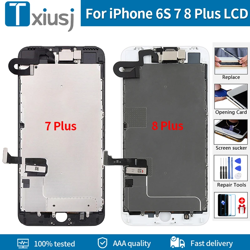 AAA полный комплект в сборе ЖК экран для iPhone 6 6S 7 8 Plus с 3dforce Touch запасные части +