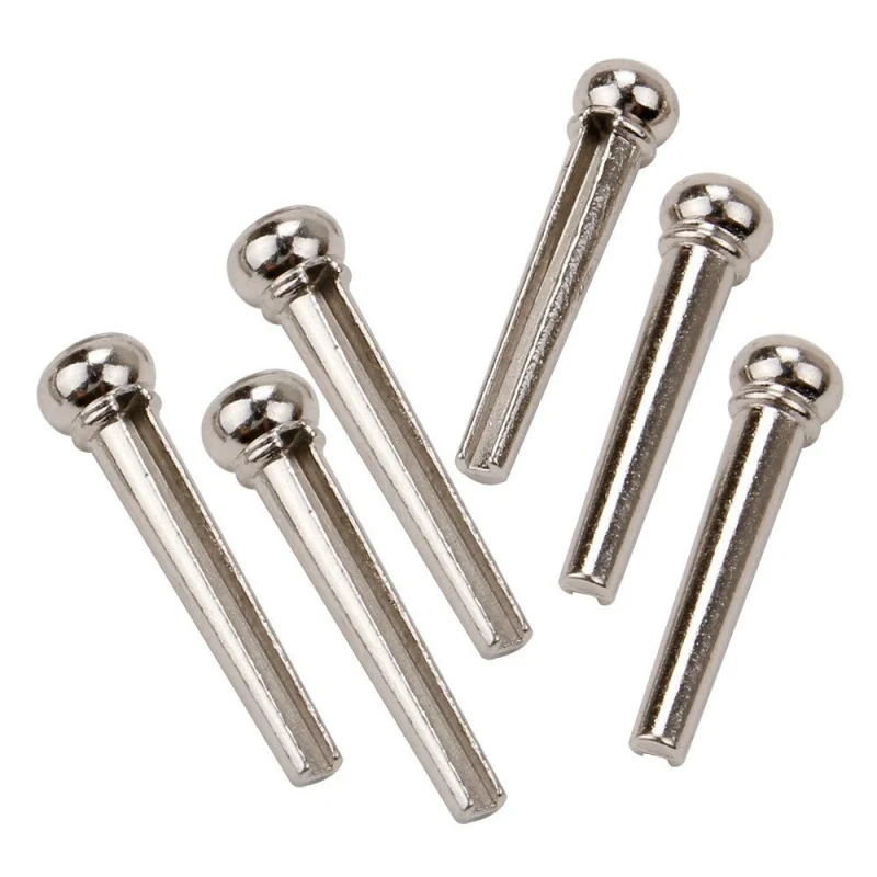 

Acoustic Guitar Bridge String Nail Pins silver Pack of 6