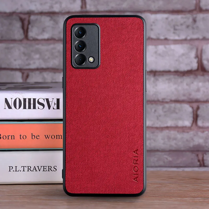 case for oppo realme gt master edition 5g coque luxury textile leather skin soft phone cover for realme gt master case funda free global shipping