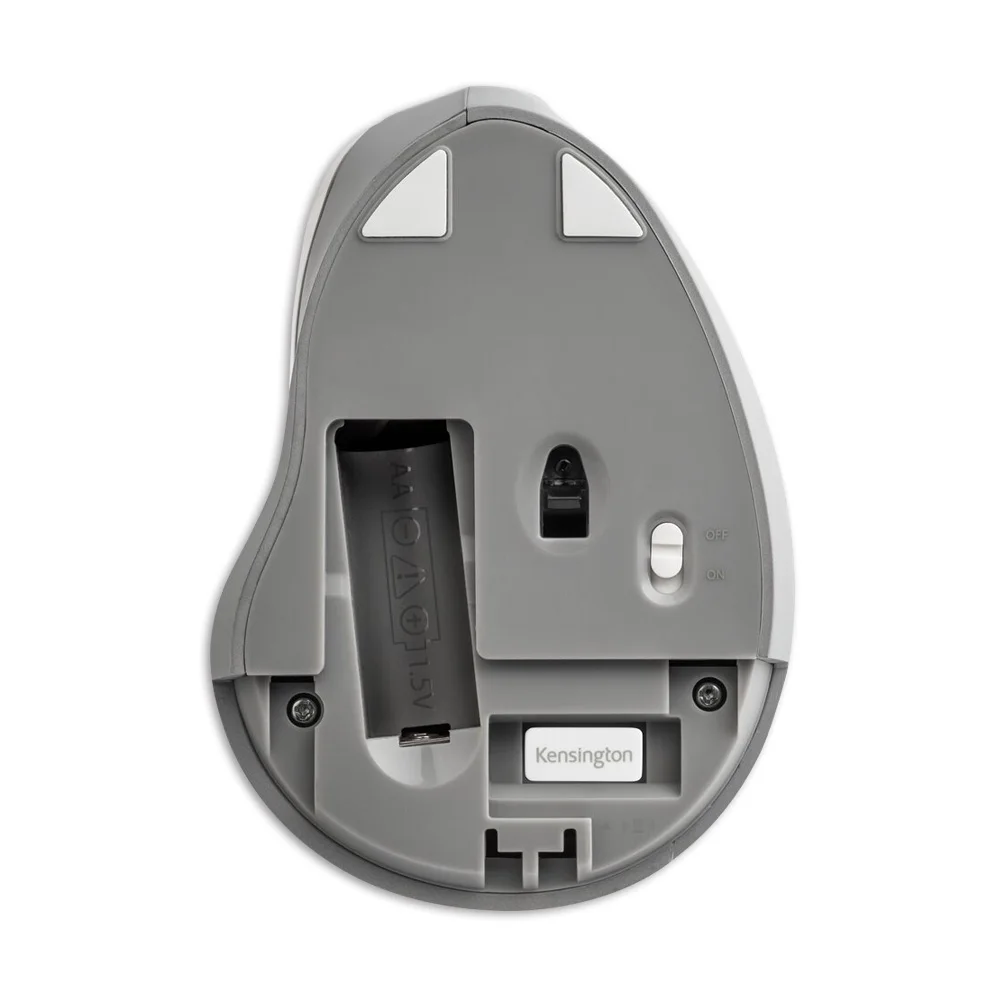 Kensington Wireless Mouse Vertical Ergonomic 2.4Ghz Customizable Six Buttons 1600DPI with Retail Packaging Gray K75520WW
