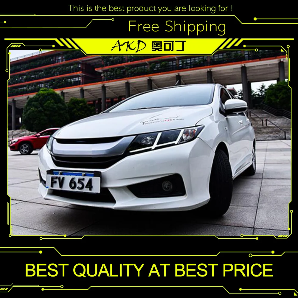 АКД автомобильный Стайлинг для Honda City фары 2014-2016 новый городской светодиодный