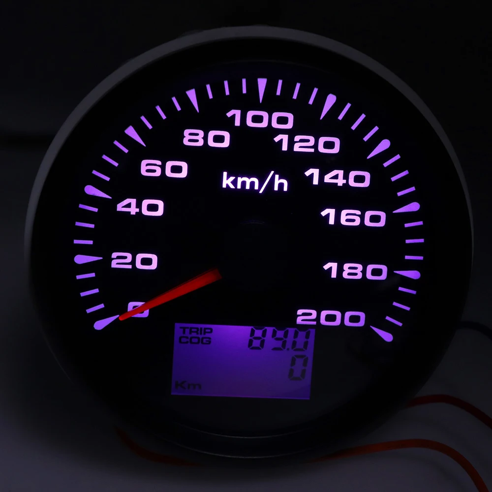 85 мм спидометры gps 0-200 км/ч водонепроницаемый gps Спидометр измерительные приборы для поездок для автомобиля грузовика мотоцикла 9-32 в 8 цветов света