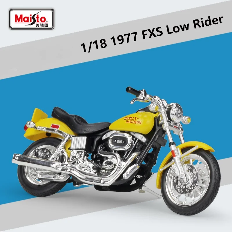 

Maisto 1:18 Harley 1977 FXS Low Rider Davidson Simulation Model Motorcycle