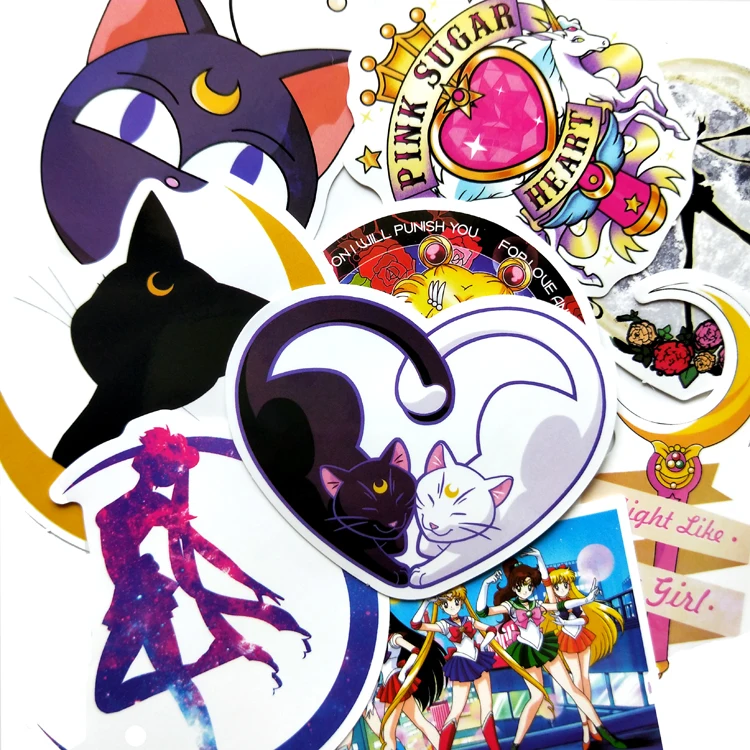 9 шт. Изысканная Сейлор Мун Автомобильная декоративная наклейка для автомобиля