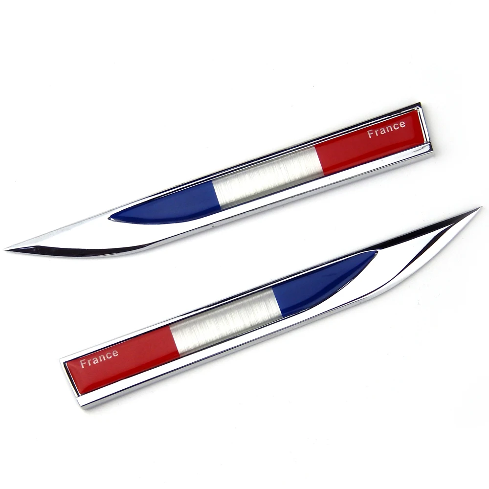 2 шт. Французский флаг боковое крыло юбки Тип ножа стикер значок эмблема