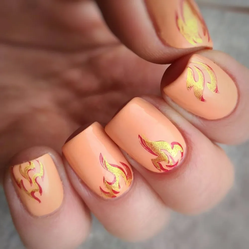 BORN PRETTY прямоугольные пластины для штамповки ногтей из нержавеющей стали шаблон для дизайна ногтей изображение трафарет пламя тема DIY пластины инструменты