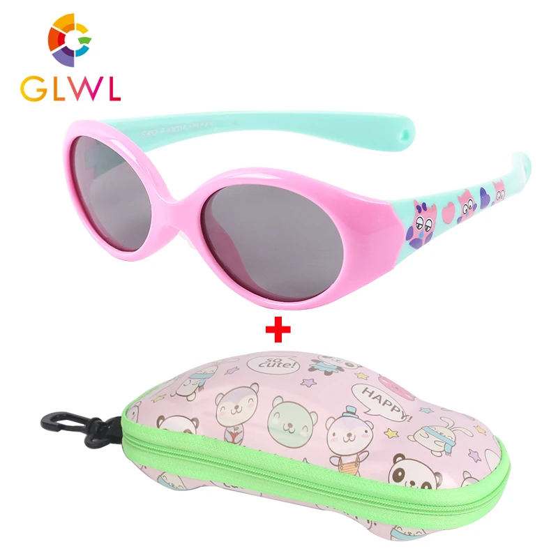 

Baby Sunglasses Kids Polarized Sun Glasses Girls Colorful Oval Frame Children Eyewear Sports Boys Eyeglasses With Cover Vintage