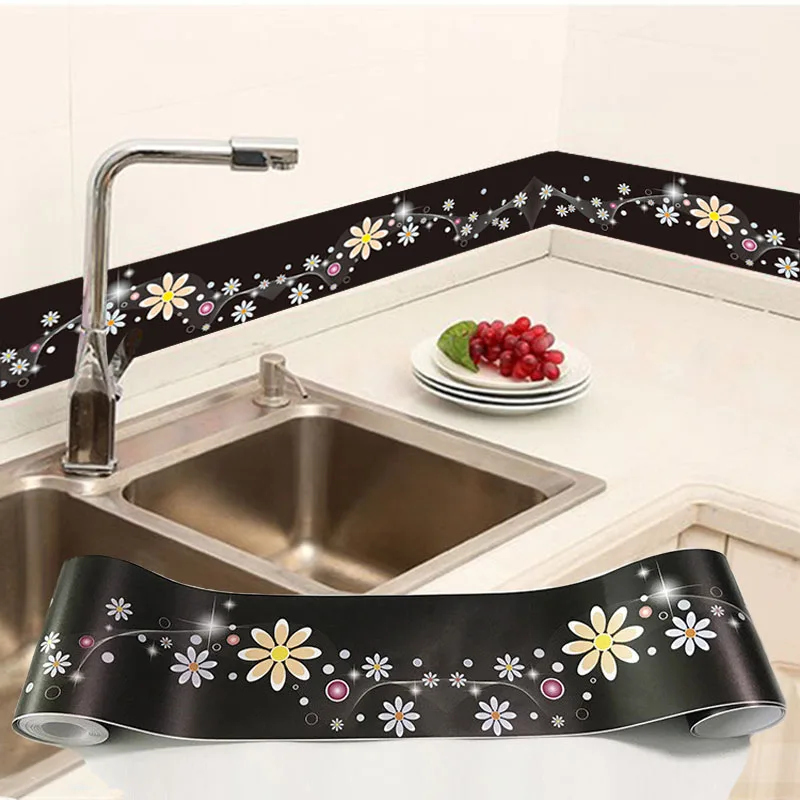 3D наклейки на стену ПВХ самоклеющиеся водонепроницаемые обои границы кухня