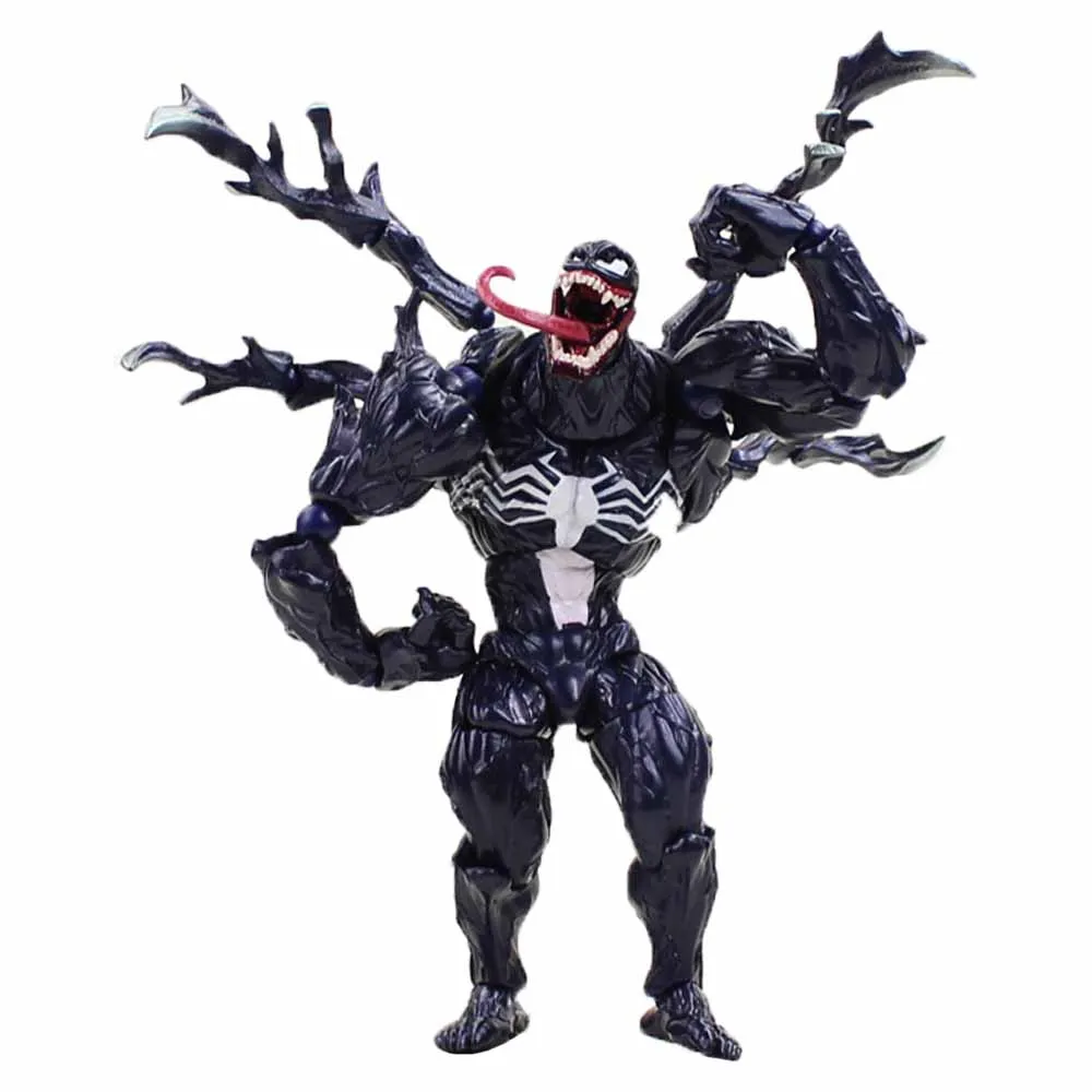 

18cm Revoltech Spiderman Action Figure Venom The Black Spider Man Joint Movable Model Toy