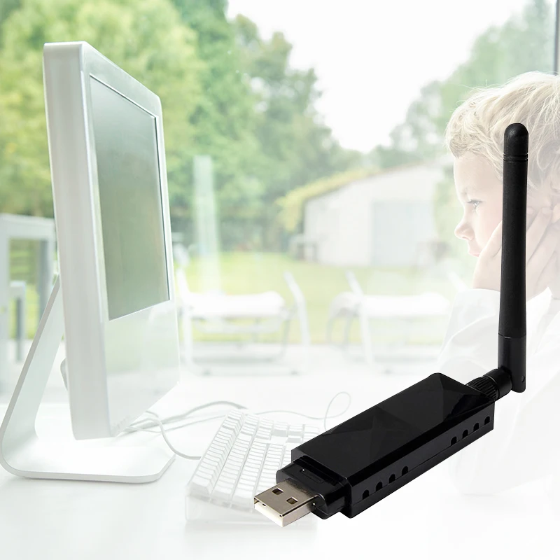 Горячая Распродажа 150 Мбит/с USB Wi-Fi адаптер 5 8 ГГц + 2 4 приемник беспроводная