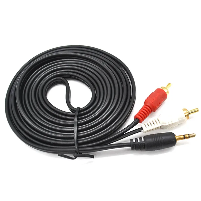 3 5 мм разъем для AV 2 RCA штекер стерео Музыка Аудио Кабель AUX Mp3 Pod Телефон ТВ звуковые