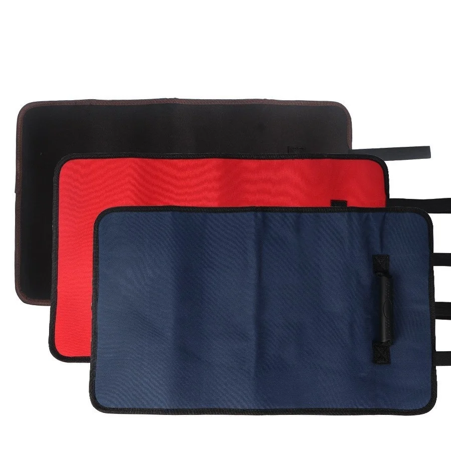 58*35cm Oxford Cloth Roll Electrician Tools Storage Bags Organizers With Zipper Portable Toolkit Handbag For Pliers Screwdrivers |