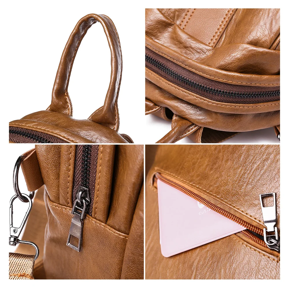 Herald Fashion женские рюкзаки качественные кожаные большие школьные сумки на плечо