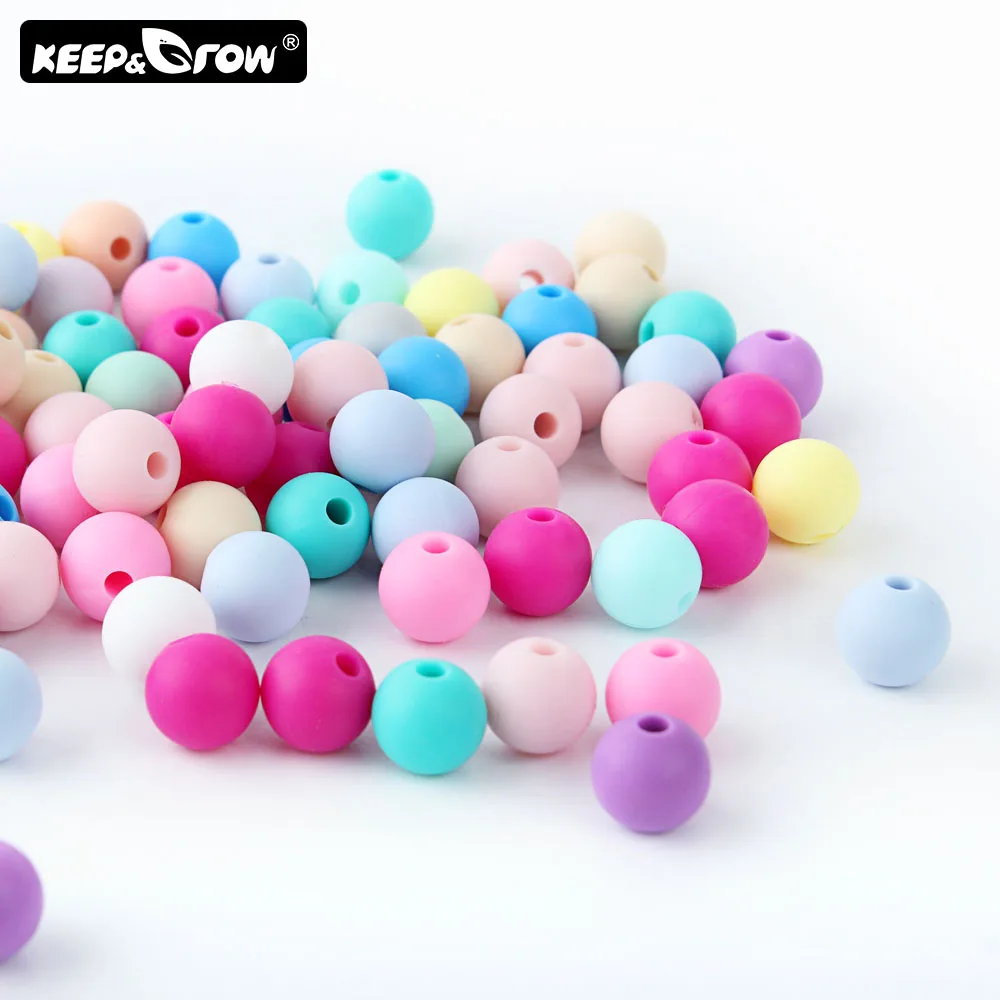 

Keep & Grow, 9 мм, 300 шт, силиконовые бусины, жемчужные, силиконовые, пищевые, для прорезывания зубов, сделай сам, BPA бесплатно, ювелирное изделие, детский прорезыватель, игрушка, цепочка для соски
