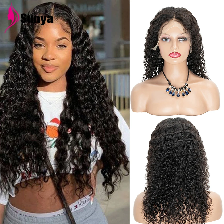 

Парики Huamn с глубокой волной, 28 Дюймов, 30 дюймов, 13x4