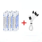 Аккумулятор USB, 1,5 в, МВтч, AAA, 6 шт.лот, с кабелем Micro USB для быстрой зарядки