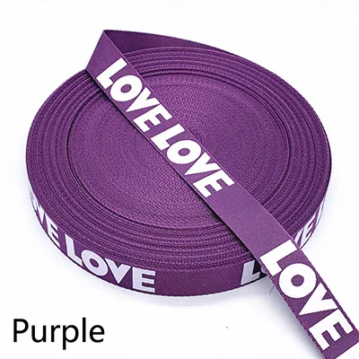 Purple Meetee, 8 метров, 25 мм, нейлоновая тесьма, цветная печать, кружевное полотно для сумки, ремень, пояс, сделай сам, декор одежды, лента, аксессуары для шитья - Цвет: Purple