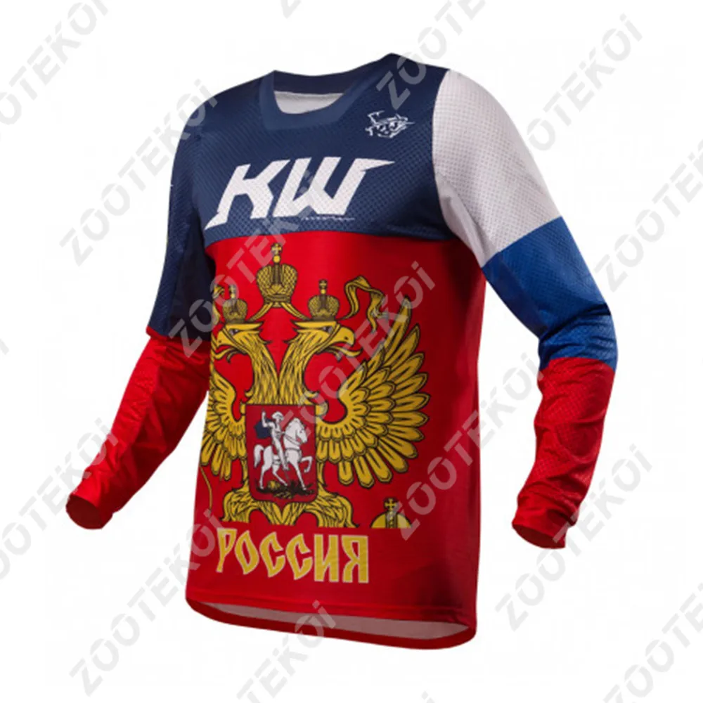 

Футболка KW гоночная Мужская, Джерси для горных и мотокроссов, велосипедная майка для трюков, горных гонок, езды на велосипеде, пустыни, внедо...