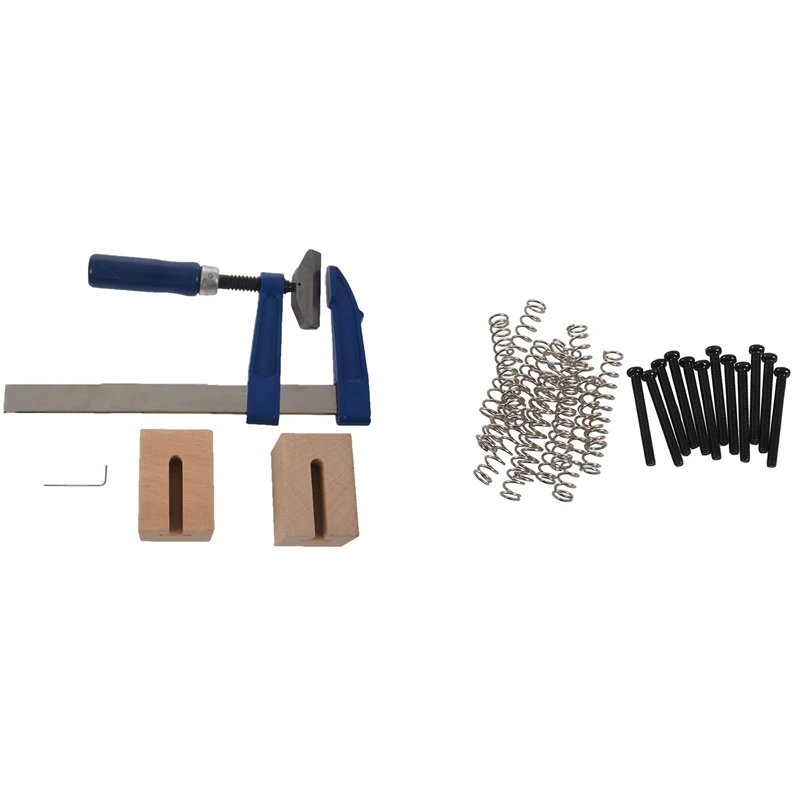 

1 Set F Press Inserts Tool for Guitar and Bass(Without Fret Pressure Caul) & 1 Set Pickup Adjustment Screws with Springs