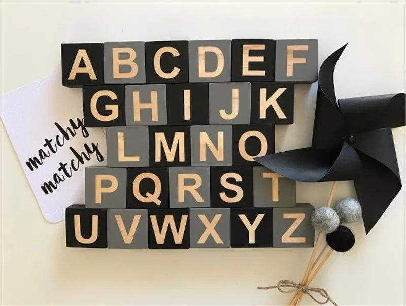 26 детских образовательных игрушек английские буквы деревянные украшения чтение