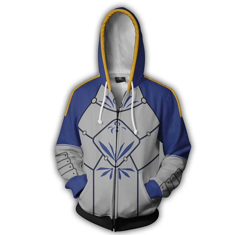 Игра Fate Stay Night Косплей Arutoria Pendoragon Аниме Толстовка костюм Куртка пальто для мужчин