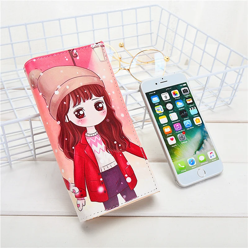 Милый кошелек для монет девочек модные женские кошельки небольшой клатч длинные мешочки денег Сумки карты ID