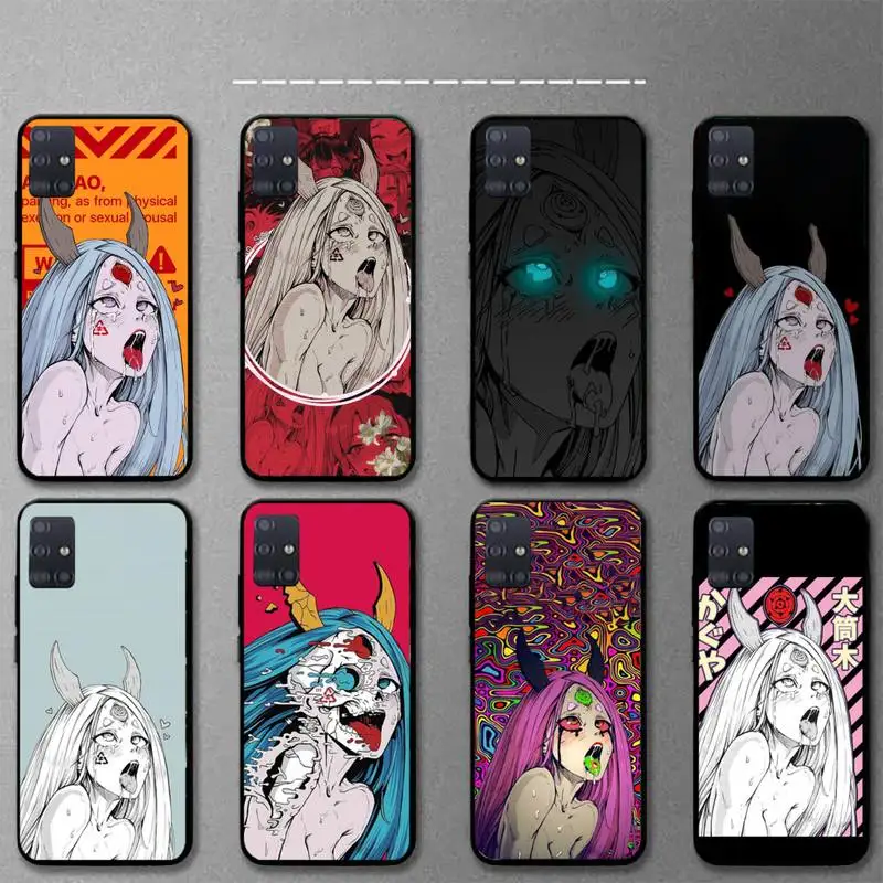 

Ahegao INS Ootutuki-Kaguya Phone Case For Samsung A20E A32 A31 A21 A12 A11 A02 A71 A51 A20S A70 A50S soft Cover Fundas