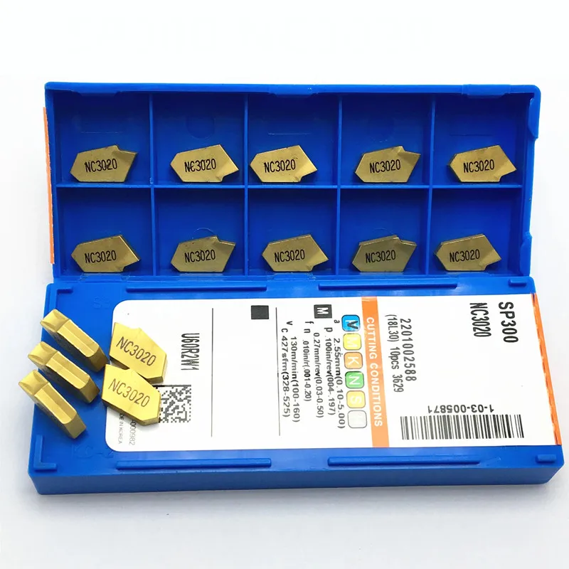 SP200 SP300 SP400 PC9030 NC3020 NC3030 Карбидные вставки с продольной резьбой и гравировкой для токарной обработки металла.