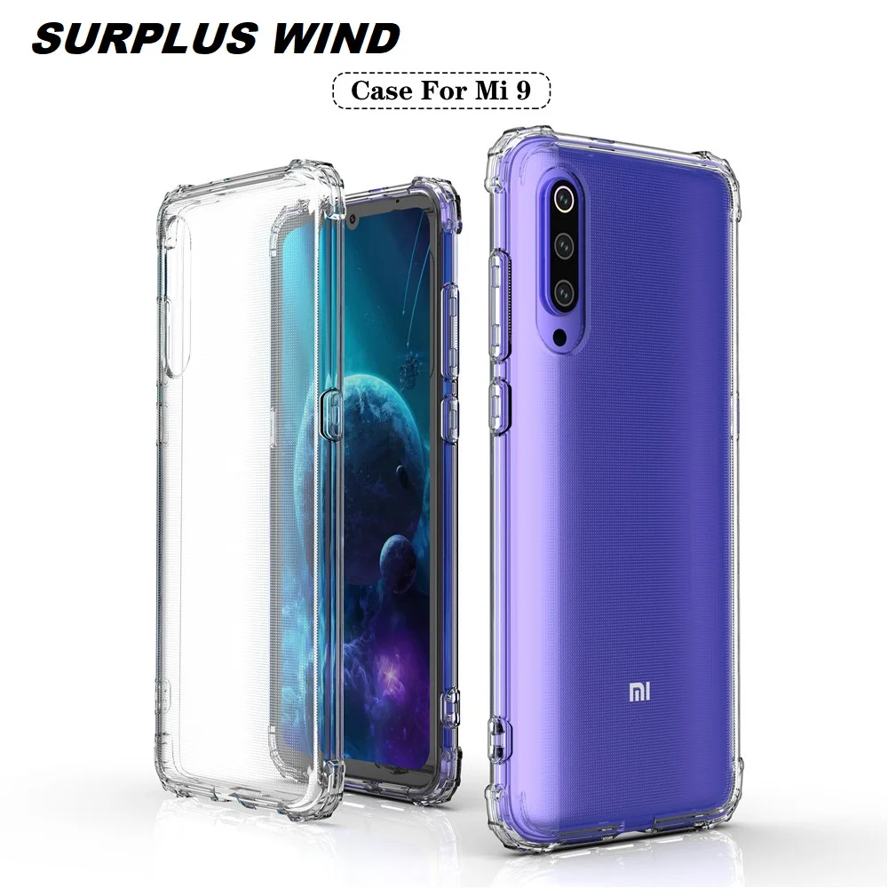 Мягкий чехол для телефона XiaoMi Mi9 Mi9SE Mi8 Mi8SE Mi8Lite ударопрочный бампер 4 уголка