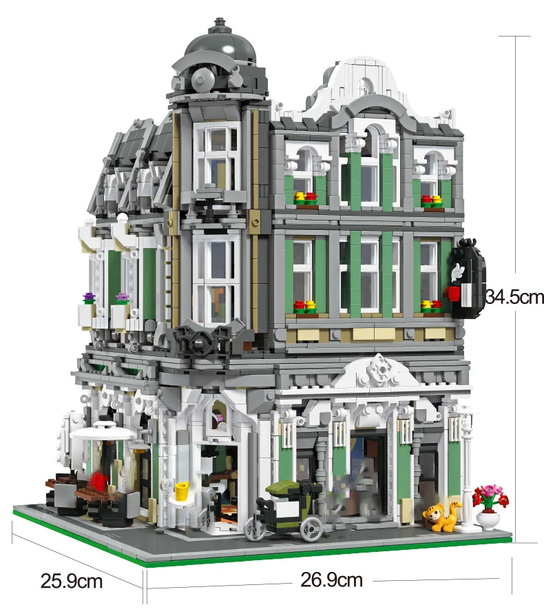 

Creator Expert Moc European Jazz Cafe Bricks MOC-32576 89100 Street View Model Building Blocks Bricks Toys For Children Kids