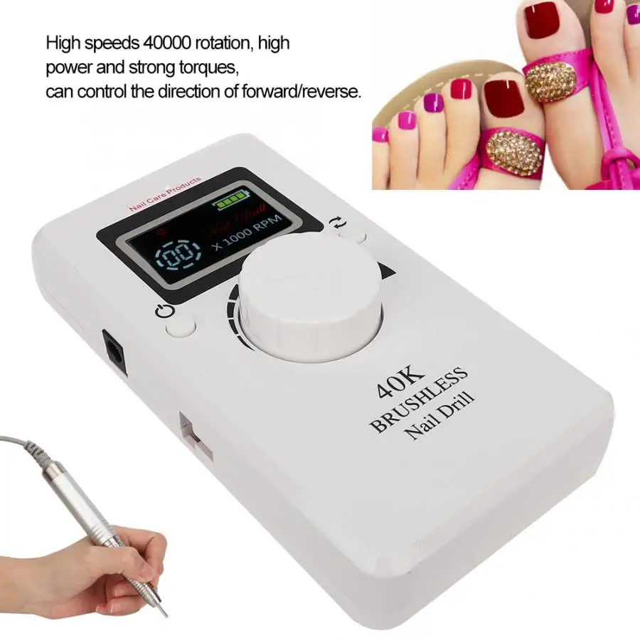 Электрическая ручка для шлифования ногтей 35000/40000 об/мин полировальный станок