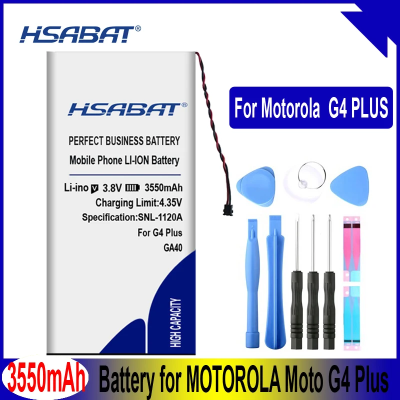 HSABAT 3550 мА/ч, GA40 Батарея для Motorola Moto G4 для G4 плюс XT1625 XT1622 XT1644 XT1643 SNN5970A