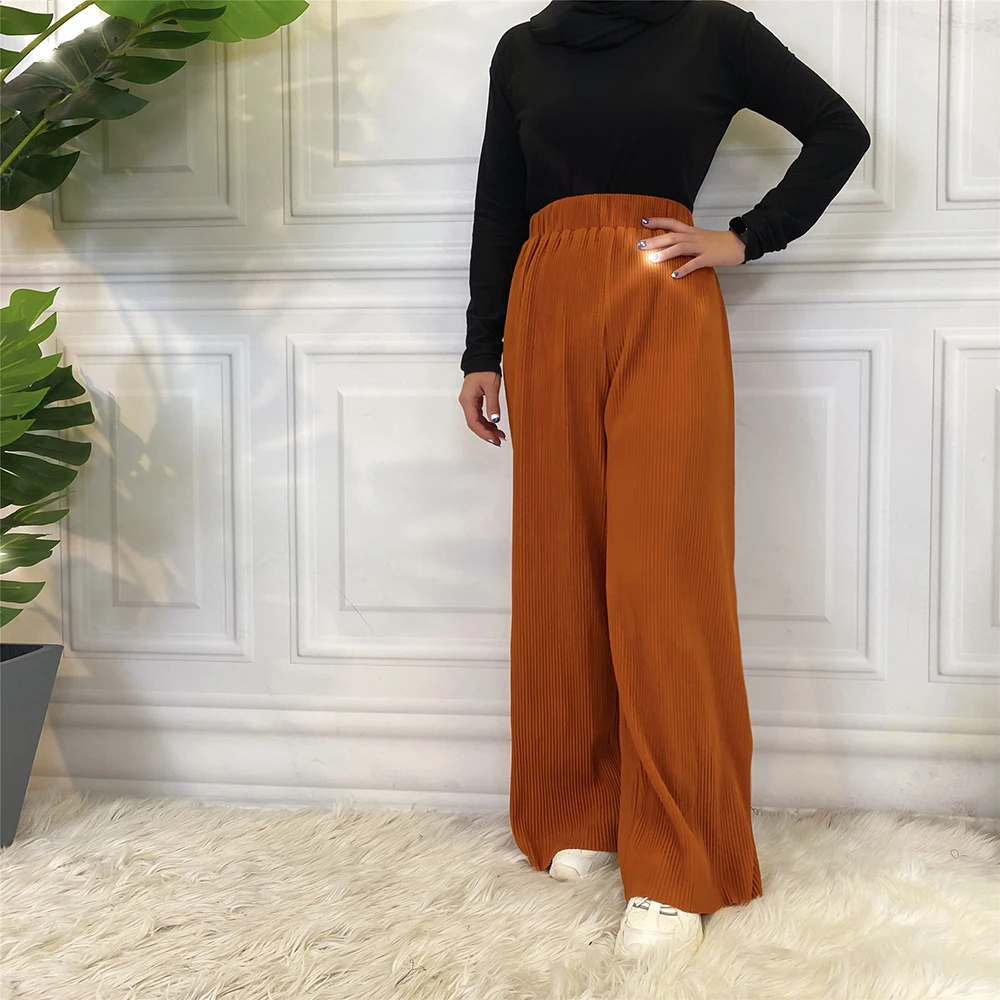 

Wide leg trousers Plus Size Casual Woman Trousers Long Pleated Strechy Elastic Harem Pants Pantalones De Mujer Femmes Calca