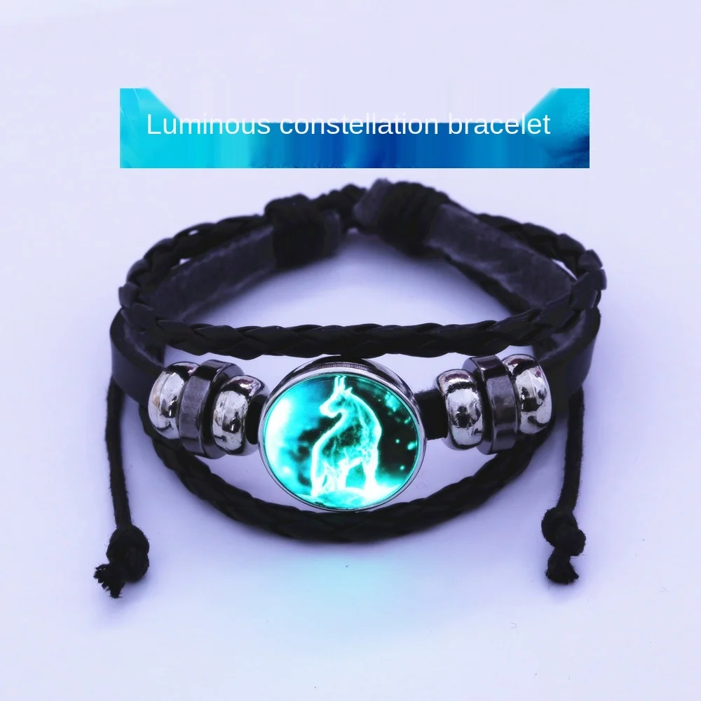 Браслет с созвездиями для мужчин и студентов кожаный браслет в Корейском стиле