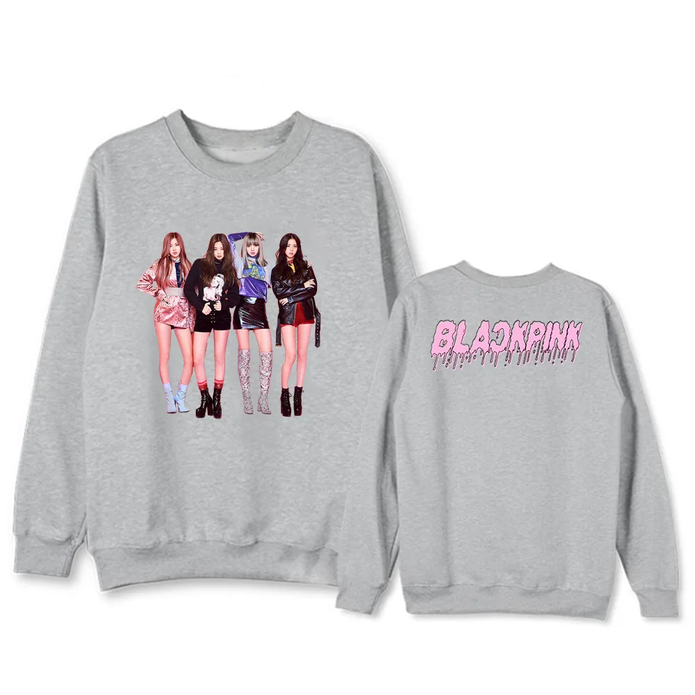 BLACKPINK Kpop толстовка с капюшоном, одежда, толстовки для женщин harajuku, розовое зимнее пальто для мужчин, хлопок, повседневная одежда с героями мультфильмов, 2019new, весна-осень
