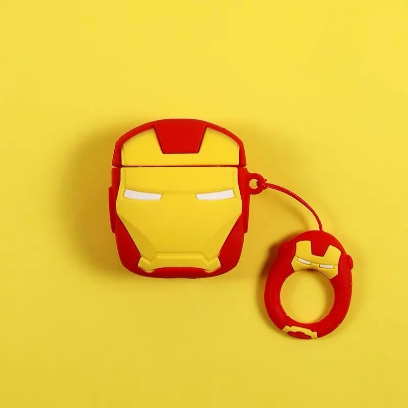 

The Super Hero Iron Man Case For Airpods Pro 1 2 Anime Captain American Spiderman Venom Hulk Model Protect Cover For Airpod