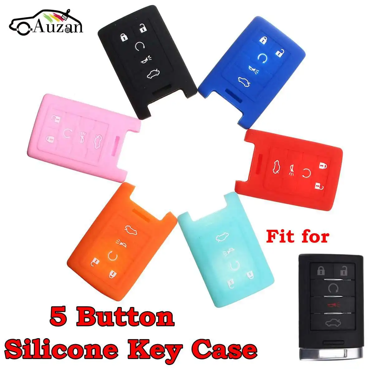 

Силиконовый чехол для брелока с 5 кнопками для Cadillac STS ATS DTS CTS XTS SRX, 6 цветов