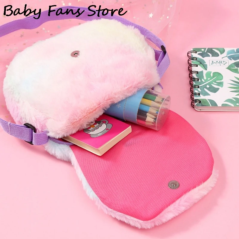 Детская сумка через плечо с мультяшными животными плюшевый кошелек