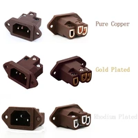 viborg inlet power plug socket iec pure copper goldrhodium plated available vi06c ac 250v 15a connectors