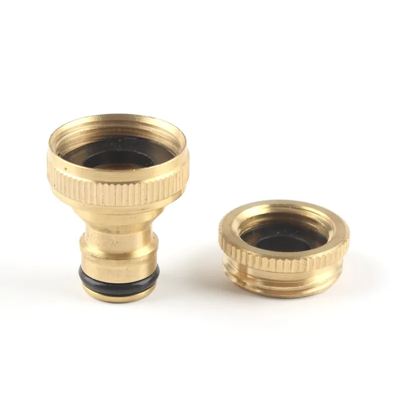 1pc Brass 1/2" To 3/4" Female Thread Quick Connectors Washing Machine Car Wash Faucet Tap Joints Garden Irrigation Hose Adapter | Дом и