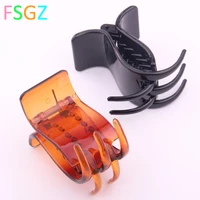 basic plastic hair clamp solid black transparent brown hair claw ponytail holders hairdressing accessories tools hair clips 2020