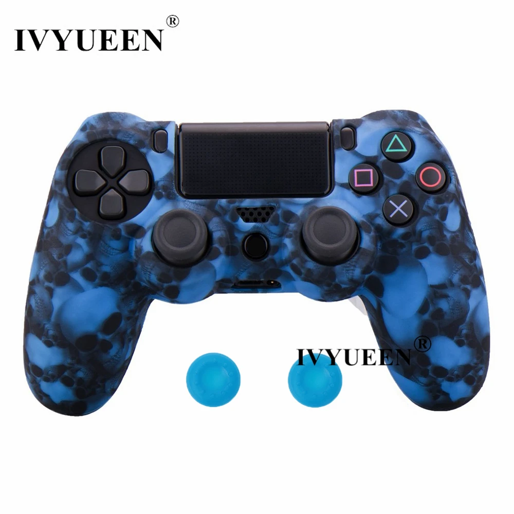 IVYUEEN 44 цвета силиконовый Камуфляжный защитный чехол для sony Dualshock 4 PS4 DS4 Pro тонкий контроллер ручки джойстик колпачки