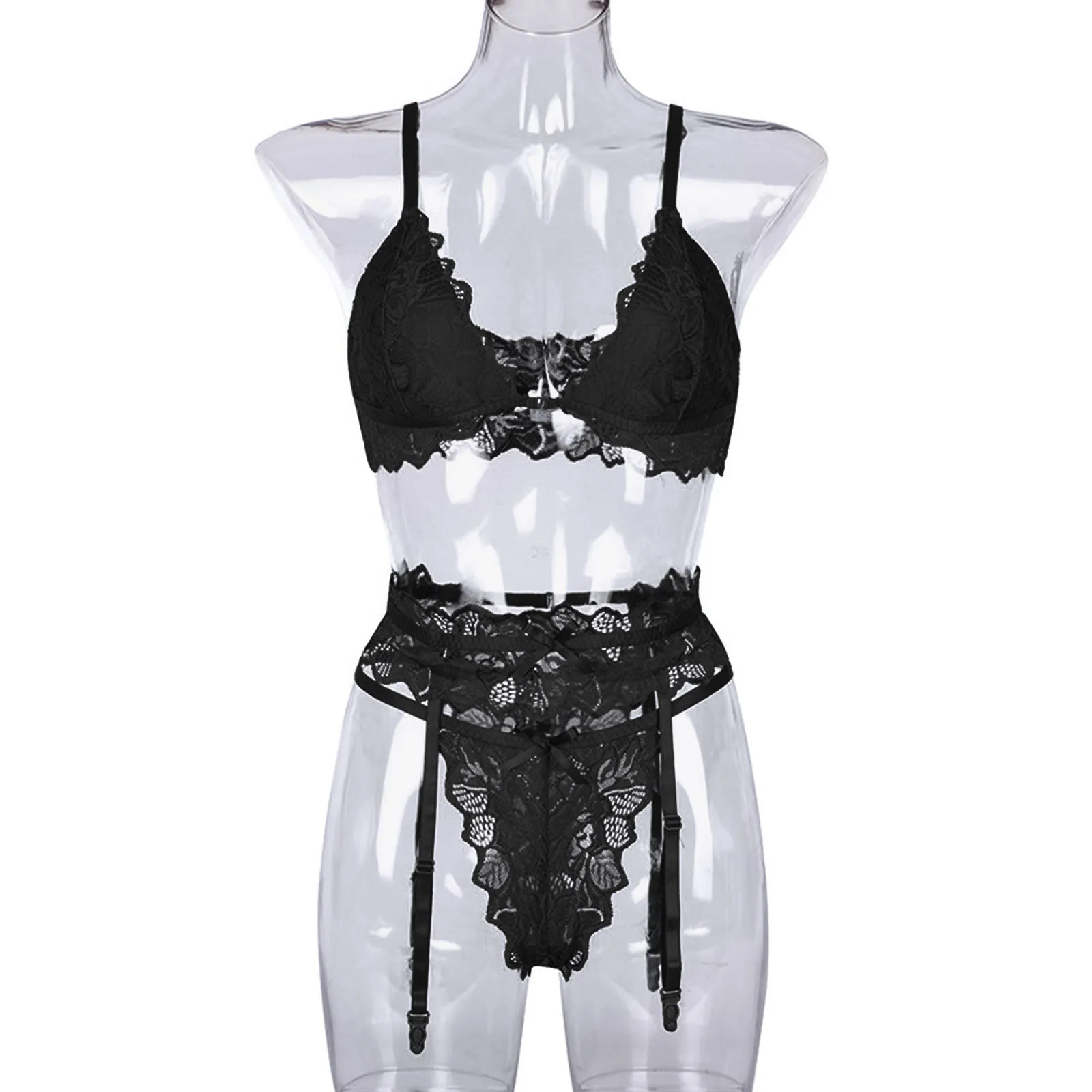 

2021 Ladies sexy lingerie Fashion Trend Sexy Lingerie Set 3-point Lace Seductive Sexy Lingerie lenceria sensual mujer#L4