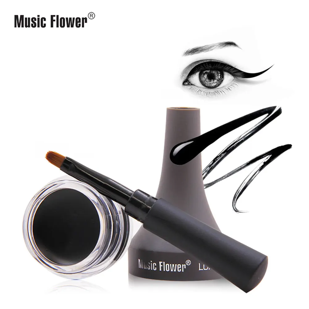 Музыка цветок против окрашивания стойкий макияж без макияжа глаз Подводка для