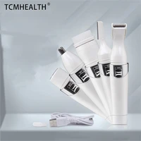 tcmhealth 5 in 1 women shaver painless hair removal epilator shaving machine face beard eyebrow nose trimmer body electric razo